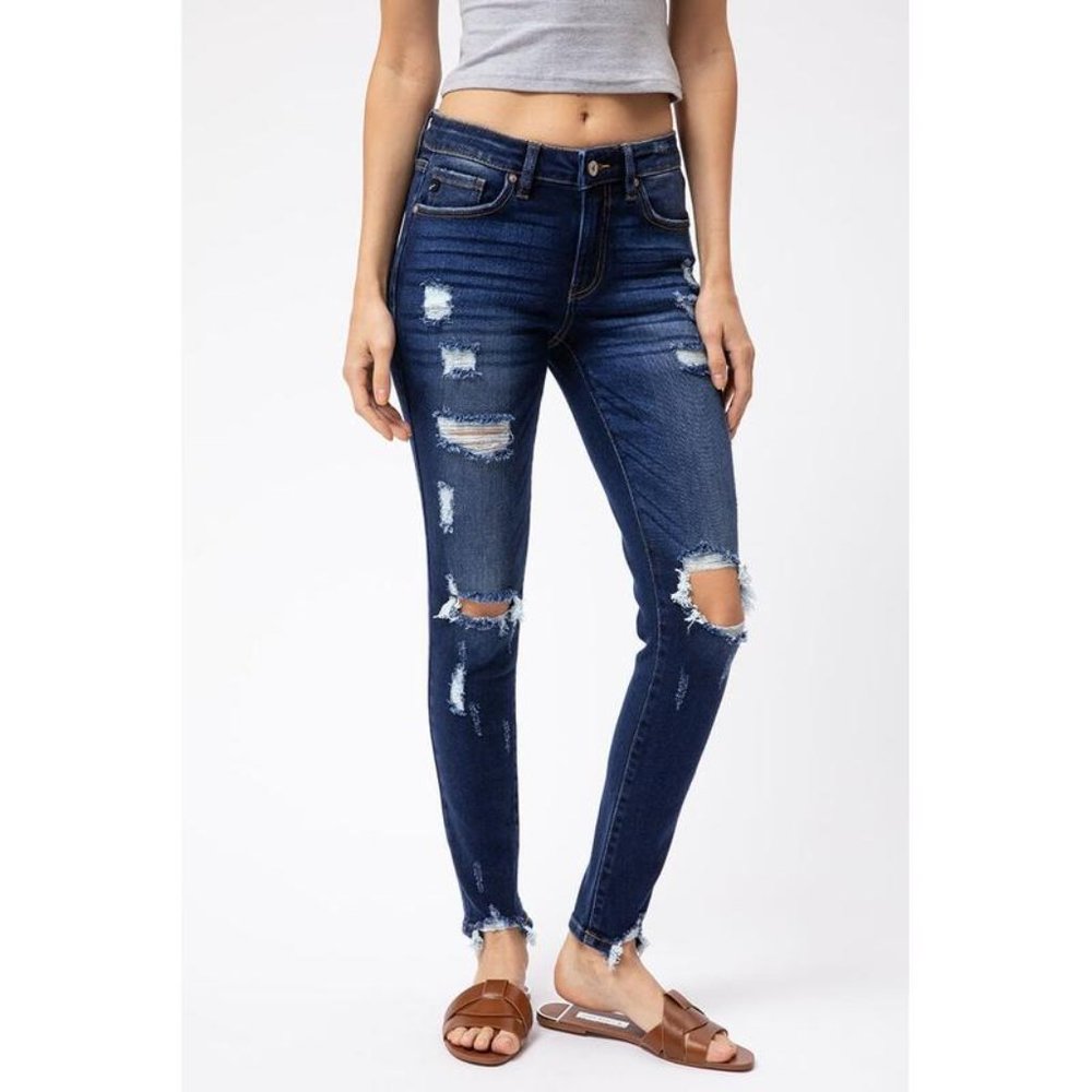 🔥HP!🔥 Opal Mid-Rise Super Skinny Distressed Jeans - Picture 5 of 9